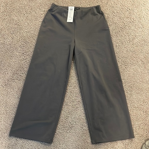 Eileen Fisher wide leg capris xxs slate gray NWT - Picture 2 of 8